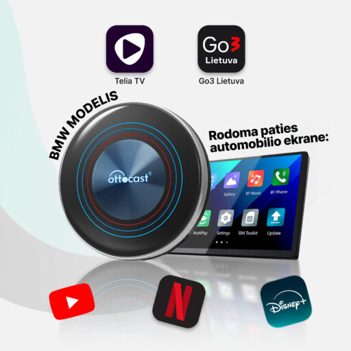 OttoAibox i3 BMW CarPlay dirbtinio intelekto dėžutė