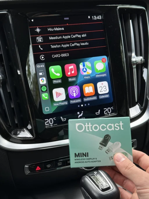 Ottocast Mini 2.0 Flow belaidis CarPlay / Android Auto adapteris