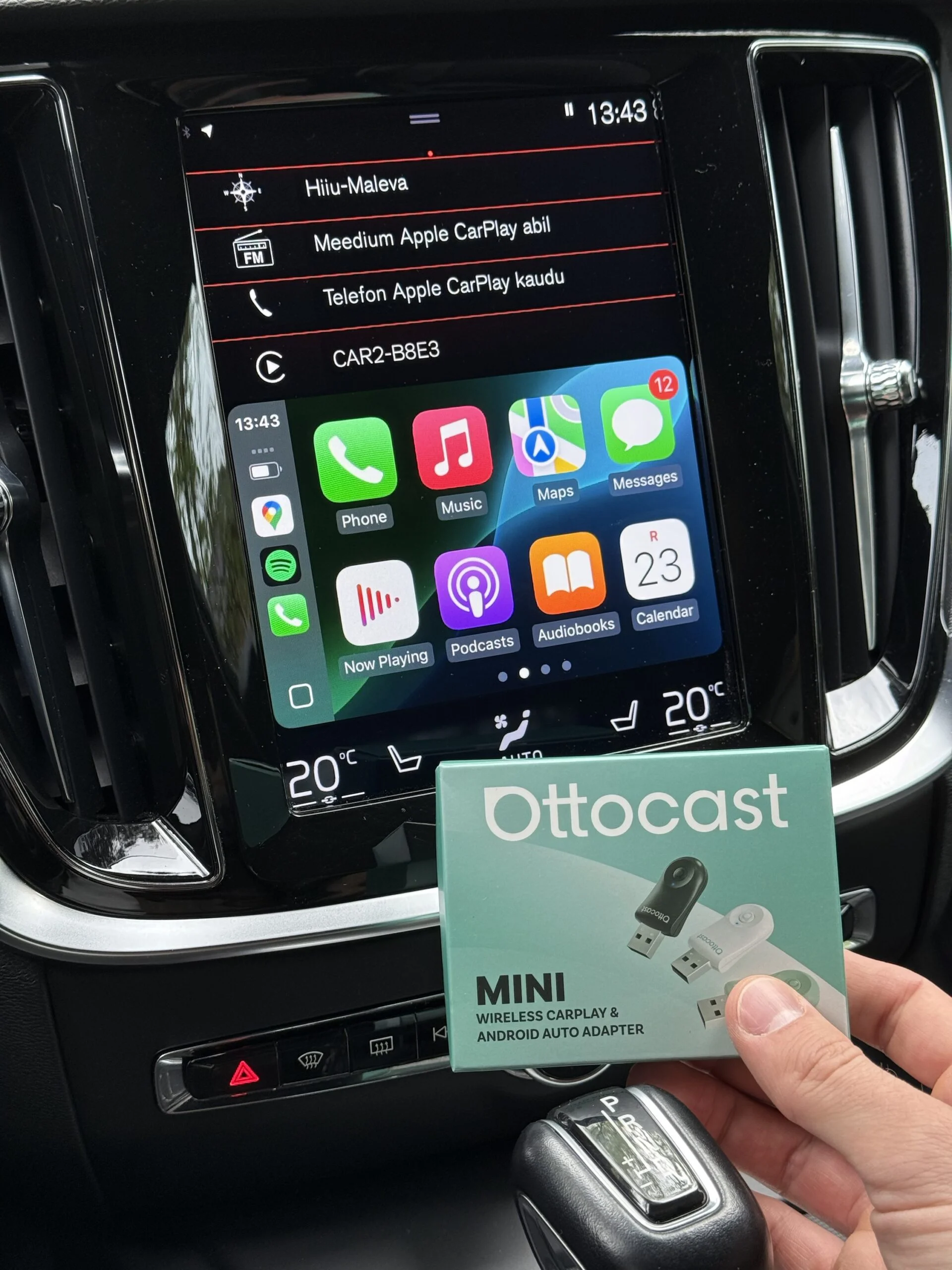 Ottocast Mini 2.0 Flow belaidis CarPlay / Android Auto adapteris - Image 3