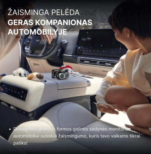 Ottocast Cabin Care galinės sėdynės kamera + belaidis CarPlay