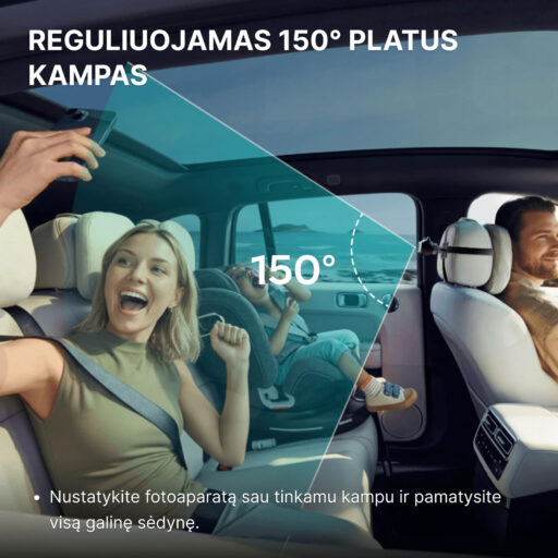 Ottocast Cabin Care galinės sėdynės kamera + belaidis CarPlay - Image 5