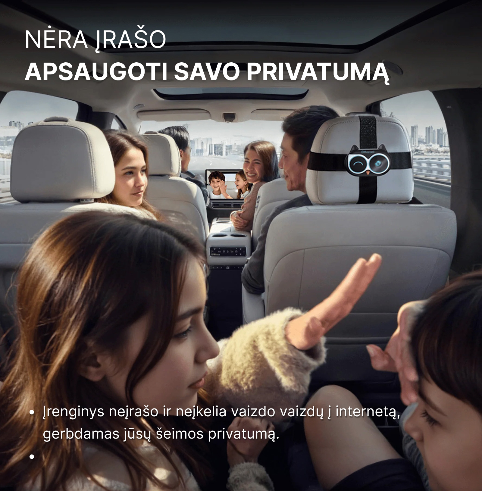 Ottocast Cabin Care galinės sėdynės kamera + belaidis CarPlay - Image 6