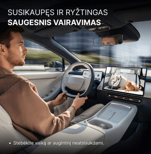 Ottocast Cabin Care galinės sėdynės kamera + belaidis CarPlay