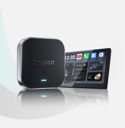 OttoAibox E2 CarPlay AI Box multimedijos centras, vaizdo grotuvas + belaidis CarPlay ir Android Auto