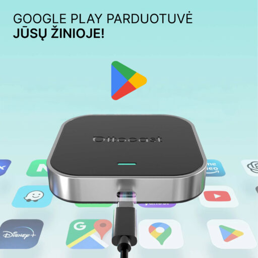OttoAibox E2 CarPlay AI Box multimedijos centras, vaizdo grotuvas + belaidis CarPlay ir Android Auto - Image 8