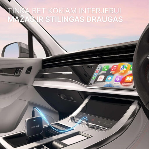 OttoAibox E2 CarPlay AI Box multimedijos centras, vaizdo grotuvas + belaidis CarPlay ir Android Auto - Image 9