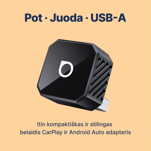 Ottocast Mini Cube 3.0 belaidis CarPlay / Android Auto adapteris