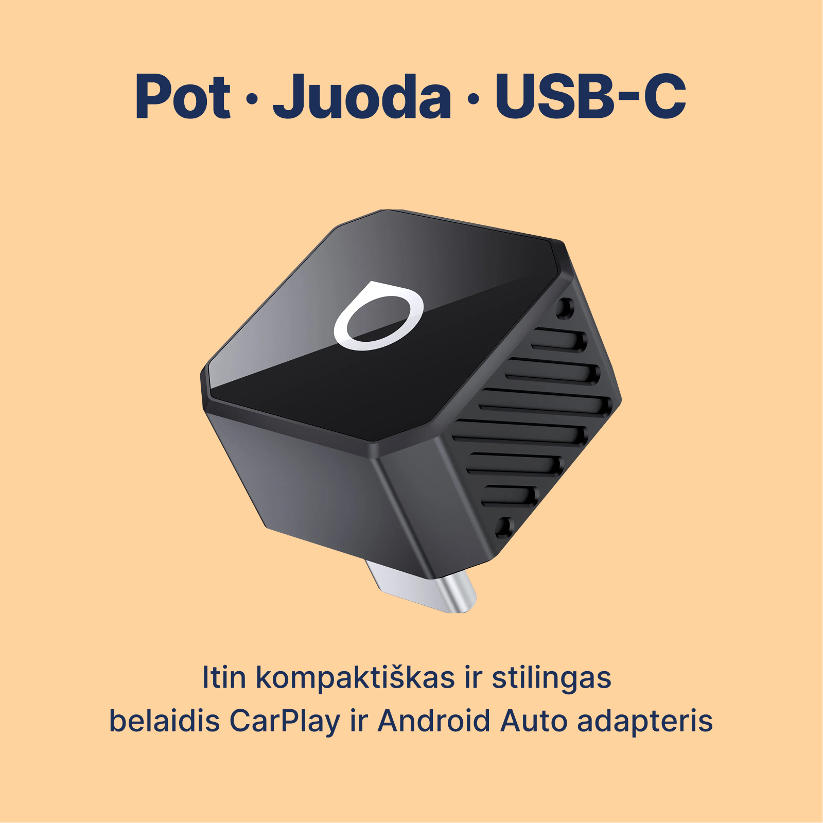 Ottocast Mini Cube 3.0 belaidis CarPlay / Android Auto adapteris - Image 7