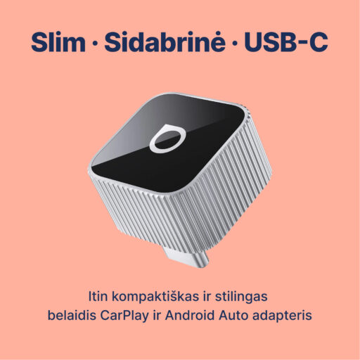 Ottocast Mini Cube 3.0 belaidis CarPlay / Android Auto adapteris