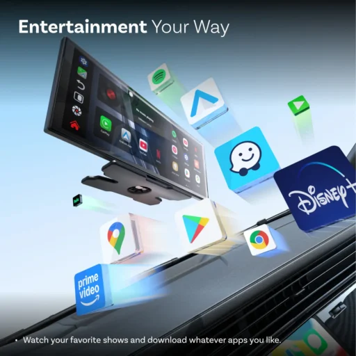 Ottoscreen AI universalus multimedijos centras + CarPlay + Android Auto + galinio vaizdo kamera - Image 3