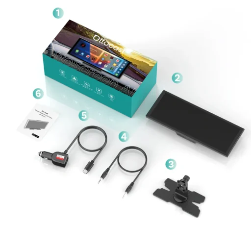 Ottoscreen AI universalus multimedijos centras + CarPlay + Android Auto + galinio vaizdo kamera - Image 9
