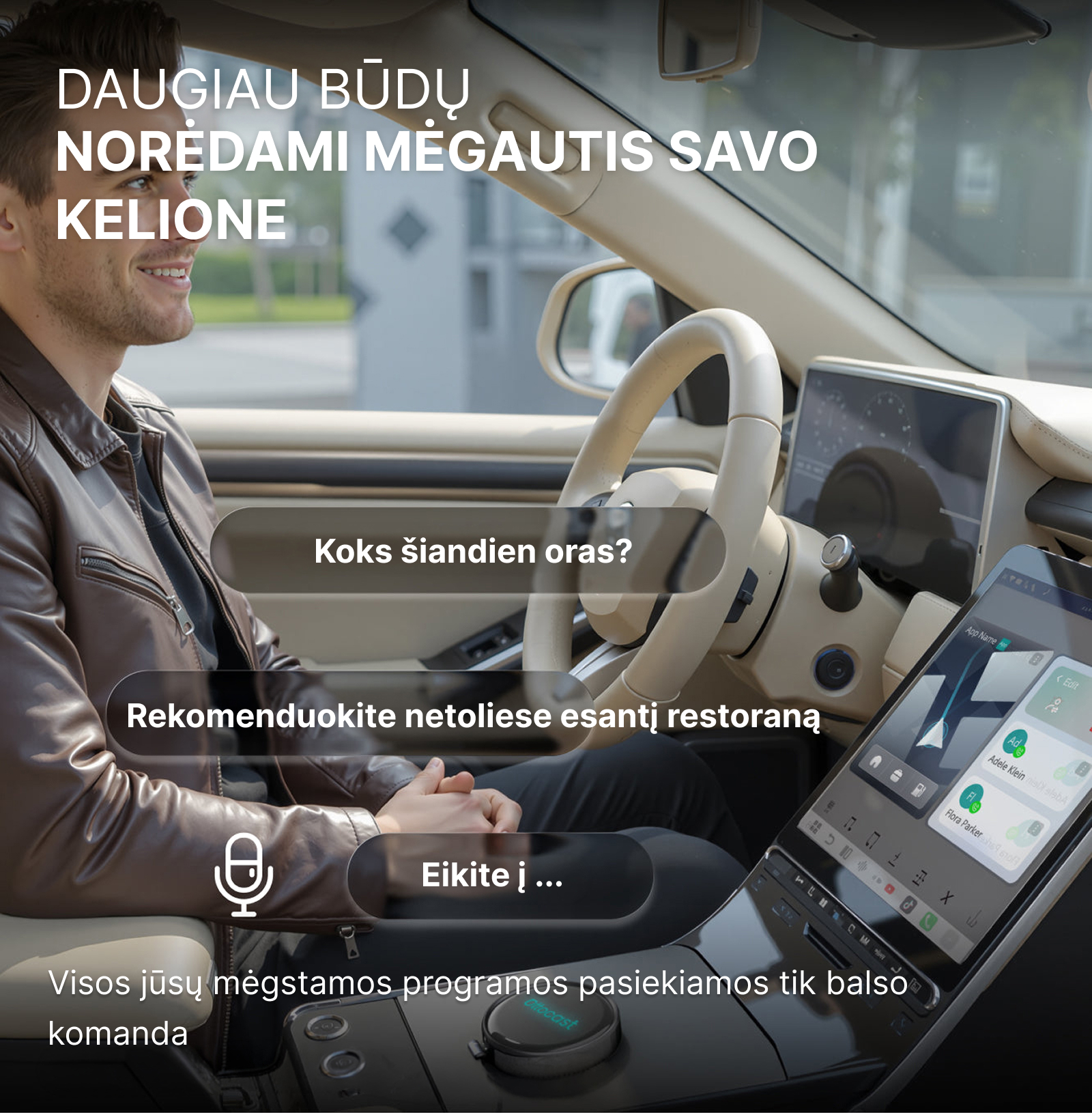 OttoAibox P3 Pro AI Box, vaizdo grotuvas + belaidis CarPlay ir Android Auto - Image 5