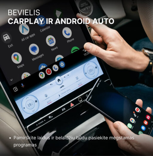 OttoAibox P3 Pro AI Box, vaizdo grotuvas + belaidis CarPlay ir Android Auto