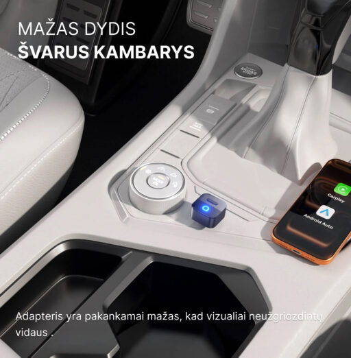 2026 Ottocast Mini Pico belaidis CarPlay / Android Auto adapteris