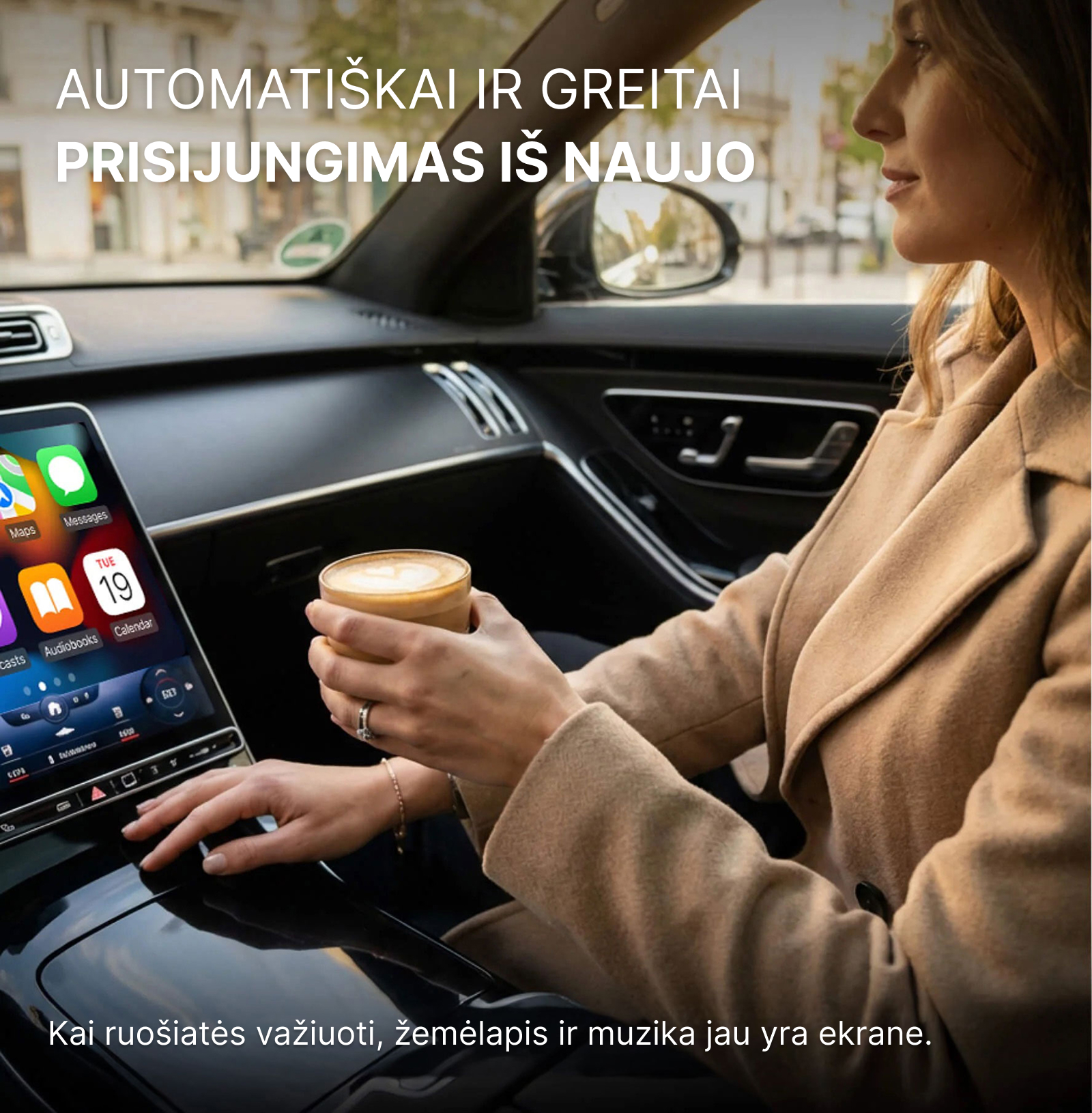 2026 Ottocast Mini Pico belaidis CarPlay / Android Auto adapteris - Image 9