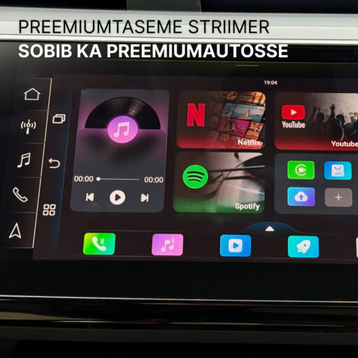 Preemiumtaseme striimer, sobib ka preemiumautosse.
