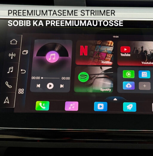 Preemiumtaseme striimer, sobib ka preemiumautosse.