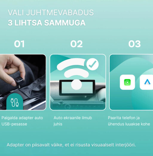 2026 Ottocast Mini Pico juhtmevaba CarPlay / Android Auto adapter